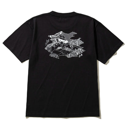 坩堝 Skate park S/S t-shirts (RUTSUBO×YU SUDA) RUTSUBO スケート パーク ショートスリーブ Tシャツ R25SS-SUDA-TS3【メンズ 半袖Tシャツ コラボ バッグプリント 25SS】
