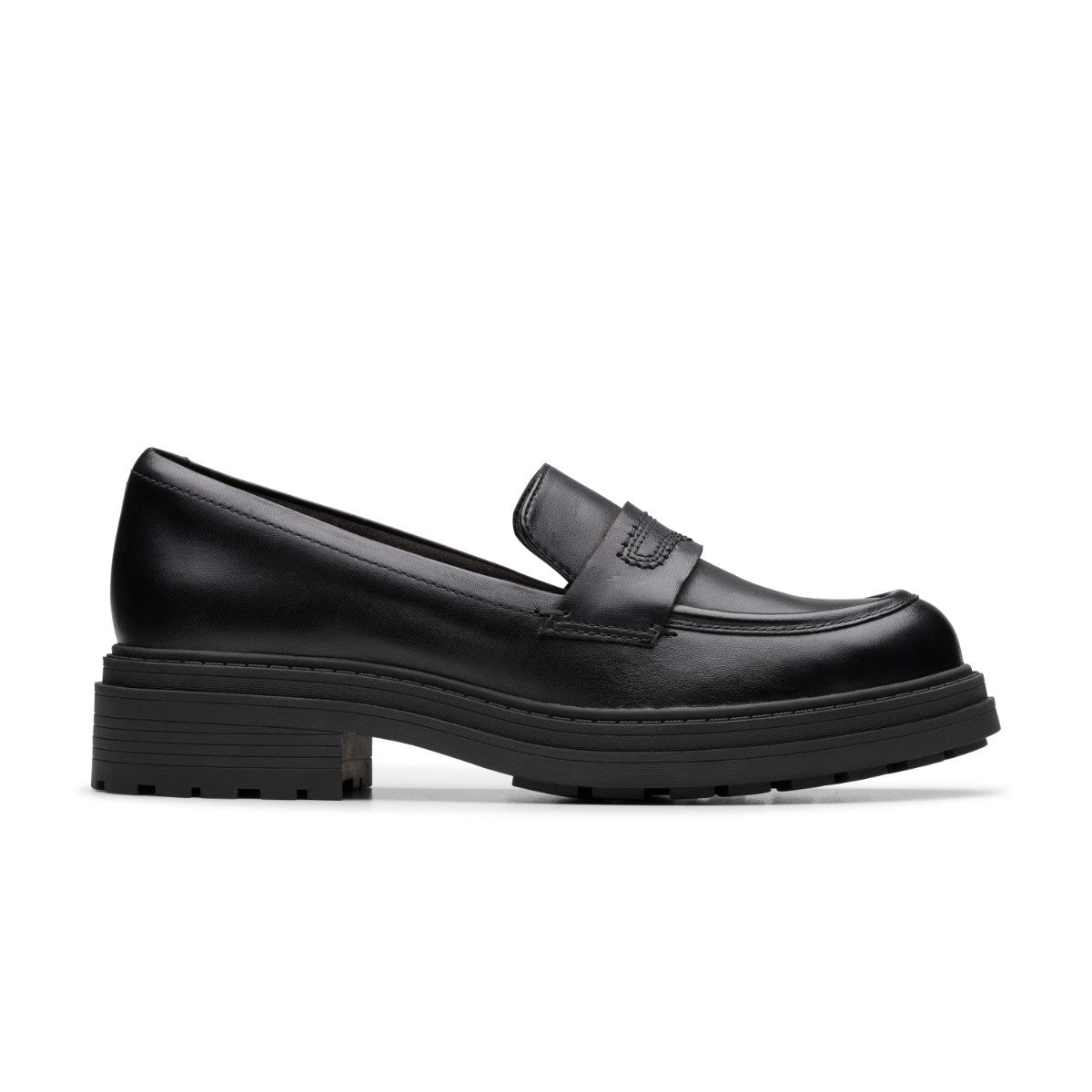 Clarks Orinoco3 Edge クラークス オリノコ3 エッジ 26183172【レディース ローファー レザーシューズ クッション性 チャンキーヒール 25FW】