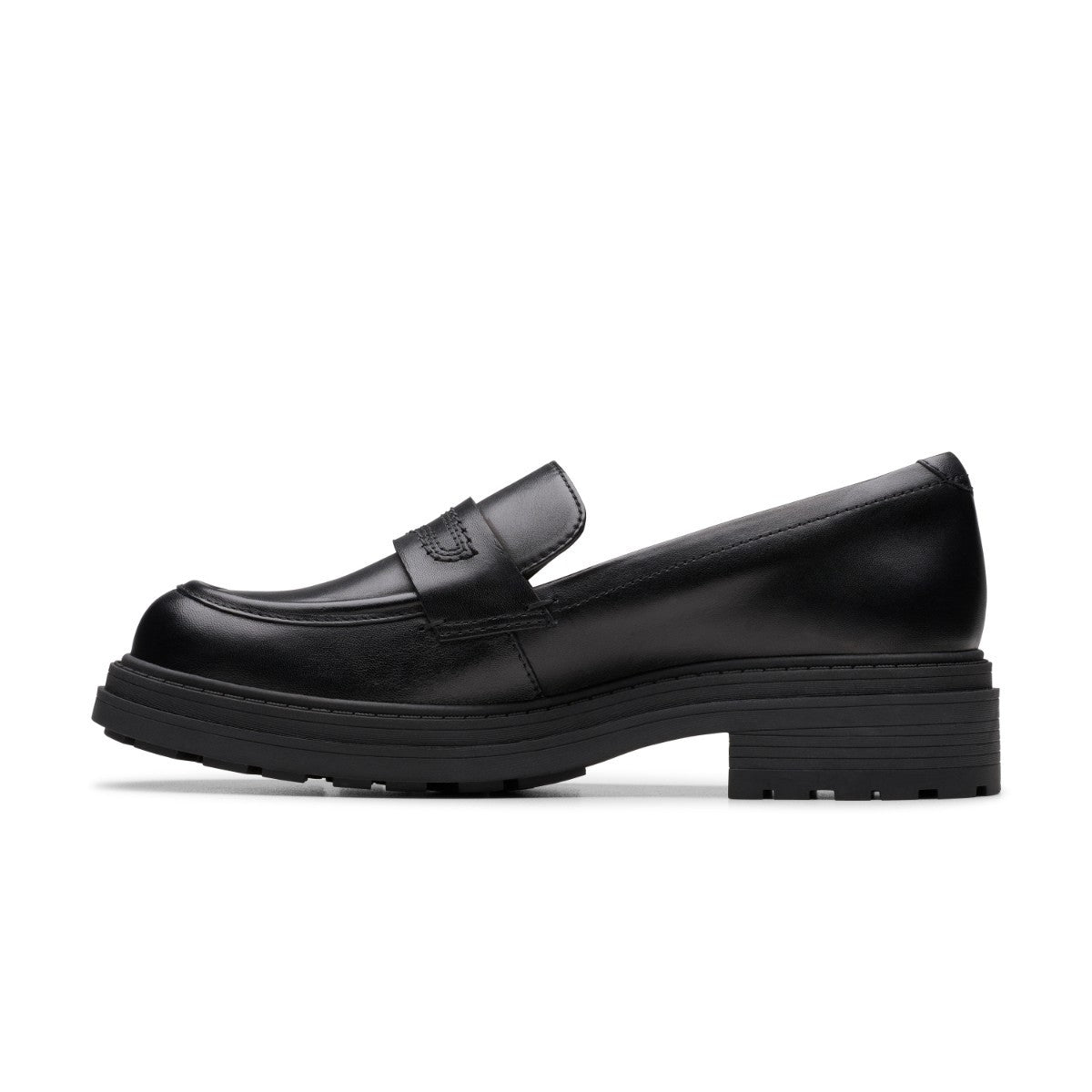 Clarks Orinoco3 Edge クラークス オリノコ3 エッジ 26183172【レディース ローファー レザーシューズ クッション性 チャンキーヒール 25FW】