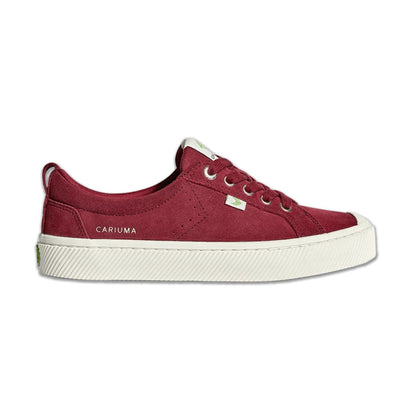 CARIUMA OCA LOW SUEDE カリウマ オカ ロー スエード 100102R54-CABERNET【レディース スニーカー スエード ローカット インソール クッション性 バルカナイズ 25FW】