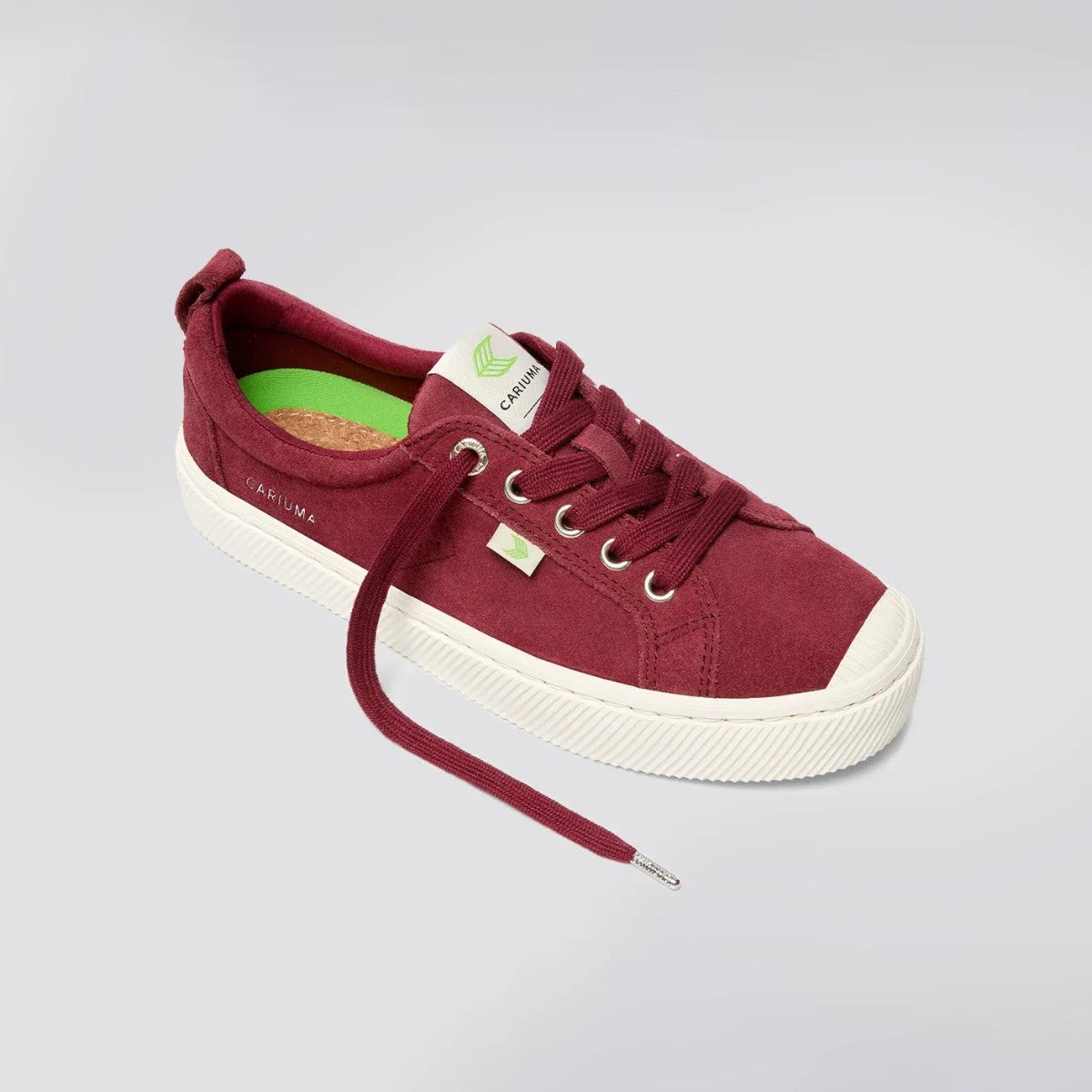 CARIUMA OCA LOW SUEDE カリウマ オカ ロー スエード 100102R54-CABERNET【レディース スニーカー スエード ローカット インソール クッション性 バルカナイズ 25FW】