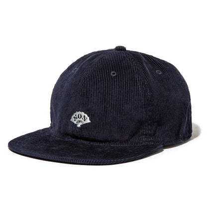 坩堝 NON 扇子 FLAT VISOR LOW CAP (RUTSUBO×YU SUDA ） RUTSUBO ノン 扇子 フラット バイザー ローキャップ R25SU-SUDA-HT【メンズ 帽子 キャップ  5パネルキャップ コーデュロイ 25SS】