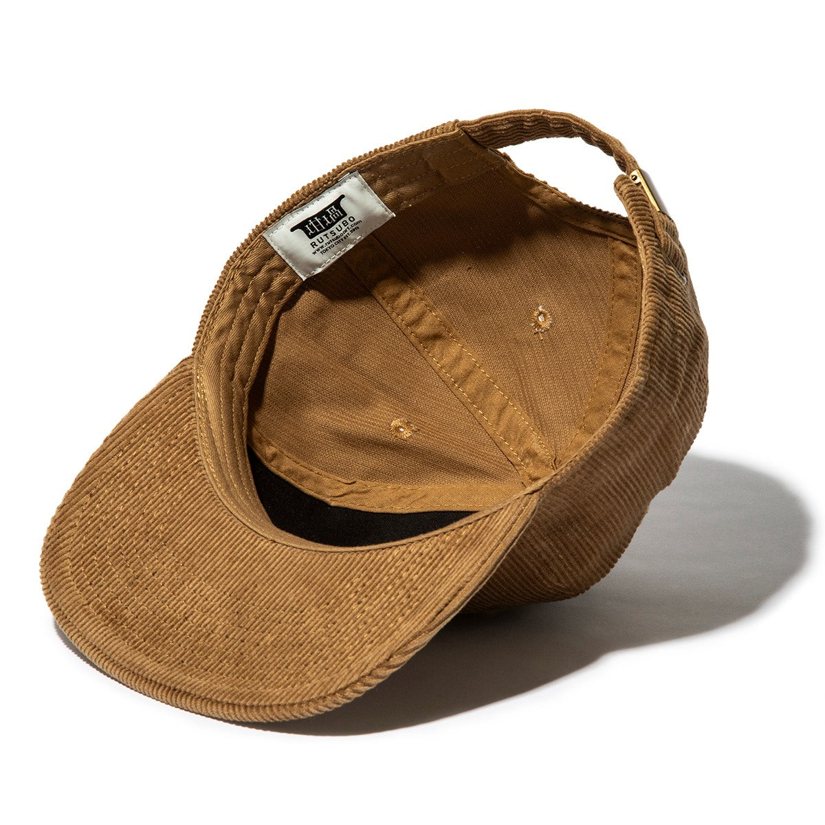 坩堝 NON 扇子 FLAT VISOR LOW CAP (RUTSUBO×YU SUDA ） RUTSUBO ノン 扇子 フラット バイザー ローキャップ R25SU-SUDA-HT【メンズ 帽子 キャップ  5パネルキャップ コーデュロイ 25SS】