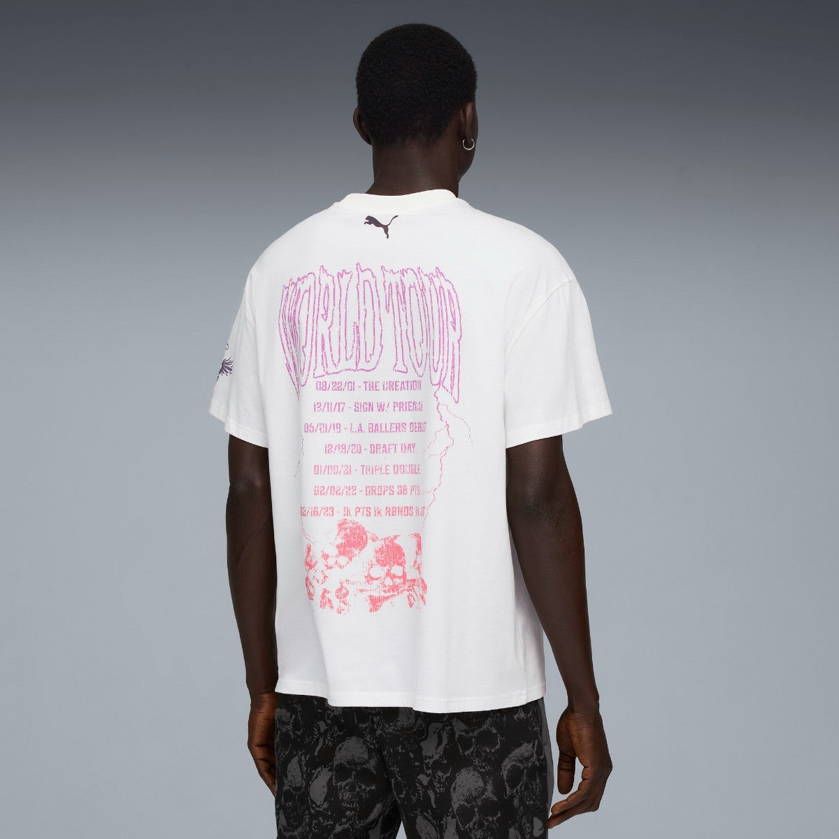 PUMA LAMELO WORLD TOUR-NAMENT TEE I プーマ ラメロ ワールド トーナメント ティー I 632372【メンズ Tシャツ 半袖 コットン オーバーサイズ グラフィック 25FW】