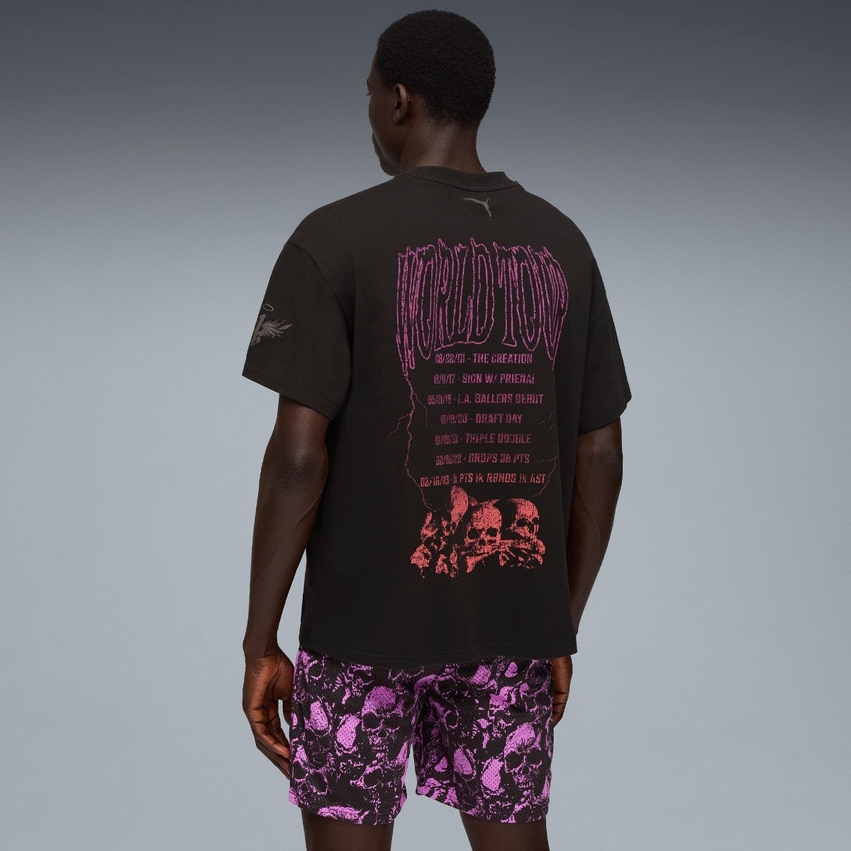 PUMA LAMELO WORLD TOUR-NAMENT TEE I プーマ ラメロ ワールド トーナメント ティー I 632372【メンズ Tシャツ 半袖 コットン オーバーサイズ グラフィック 25FW】