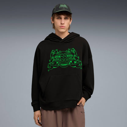 PUMA PUMA x RIPNDIP BOXY GRAPHIC HOODIE プーマ PUMA x RIPNDIP ボクシー グラフィック フーディ 632414【メンズ スウェット フーディー グラフィック リサイクル素材 コラボ 25FW】