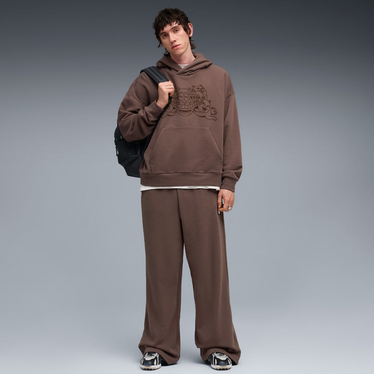 PUMA PUMA x RIPNDIP BOXY GRAPHIC HOODIE プーマ PUMA x RIPNDIP ボクシー グラフィック フーディ 632414【メンズ スウェット フーディー グラフィック リサイクル素材 コラボ 25FW】