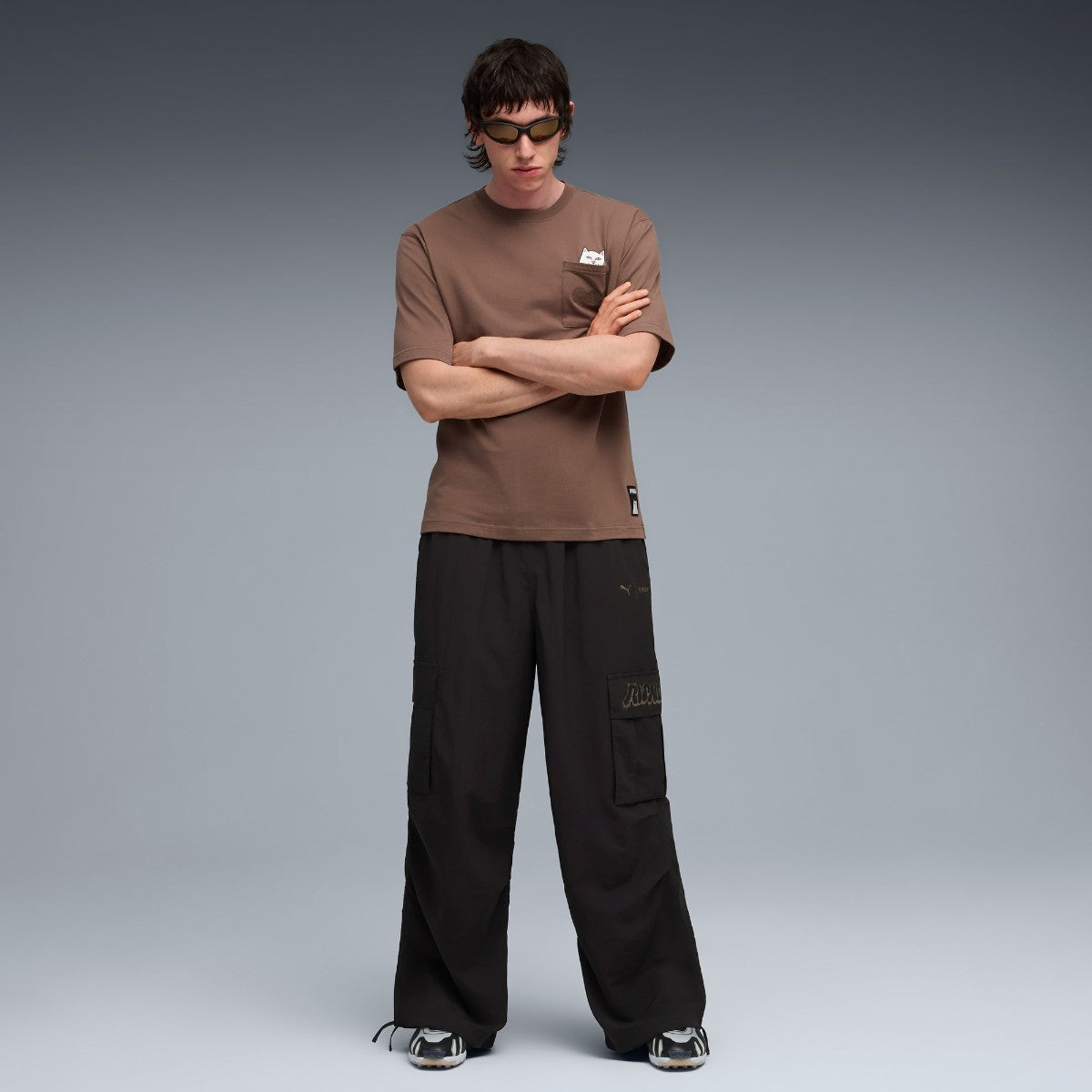 PUMA PUMA x RIPNDIP EXTREME CARGO PANTS プーマ PUMA x RIPNDIP エクストリーム カーゴパンツ 632417【メンズ カーゴパンツ ワイドパンツ リサイクル素材 ウエストコード 機能性 コラボ 25FW】