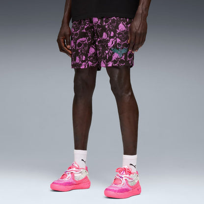 PUMA LAMELO WORLD TOUR-NAMENT AOP 7INCH SHORTS プーマ ラメロ ワールド トーナメント AOP 7インチ ショーツ 632429【メンズ ショーツ ハーフパンツ 総柄 25FW】