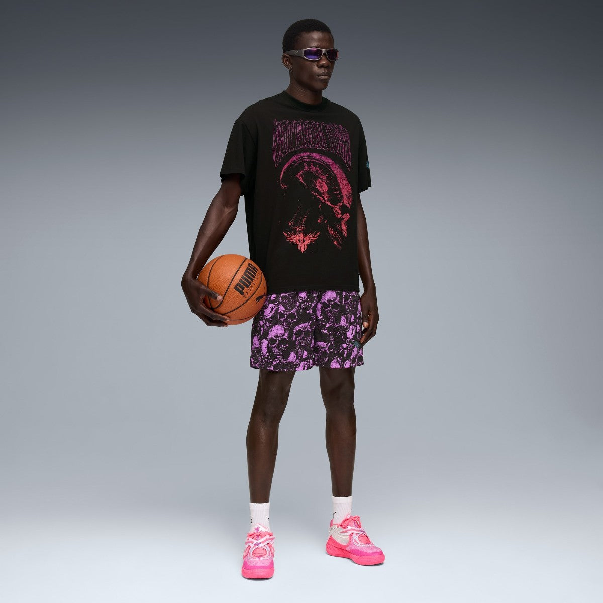PUMA LAMELO WORLD TOUR-NAMENT AOP 7INCH SHORTS プーマ ラメロ ワールド トーナメント AOP 7インチ ショーツ 632429【メンズ ショーツ ハーフパンツ 総柄 25FW】