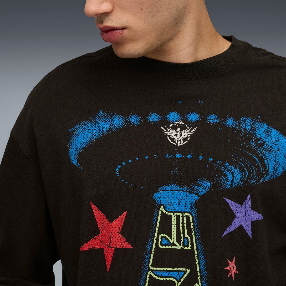 PUMA LAMELO STAR VISION LS TEE プーマ ラメロ スター ビジョン ロングスリーブ Tシャツ 632439【メンズ Tシャツ 長袖 オーバーサイズ サステナブル 25FW】