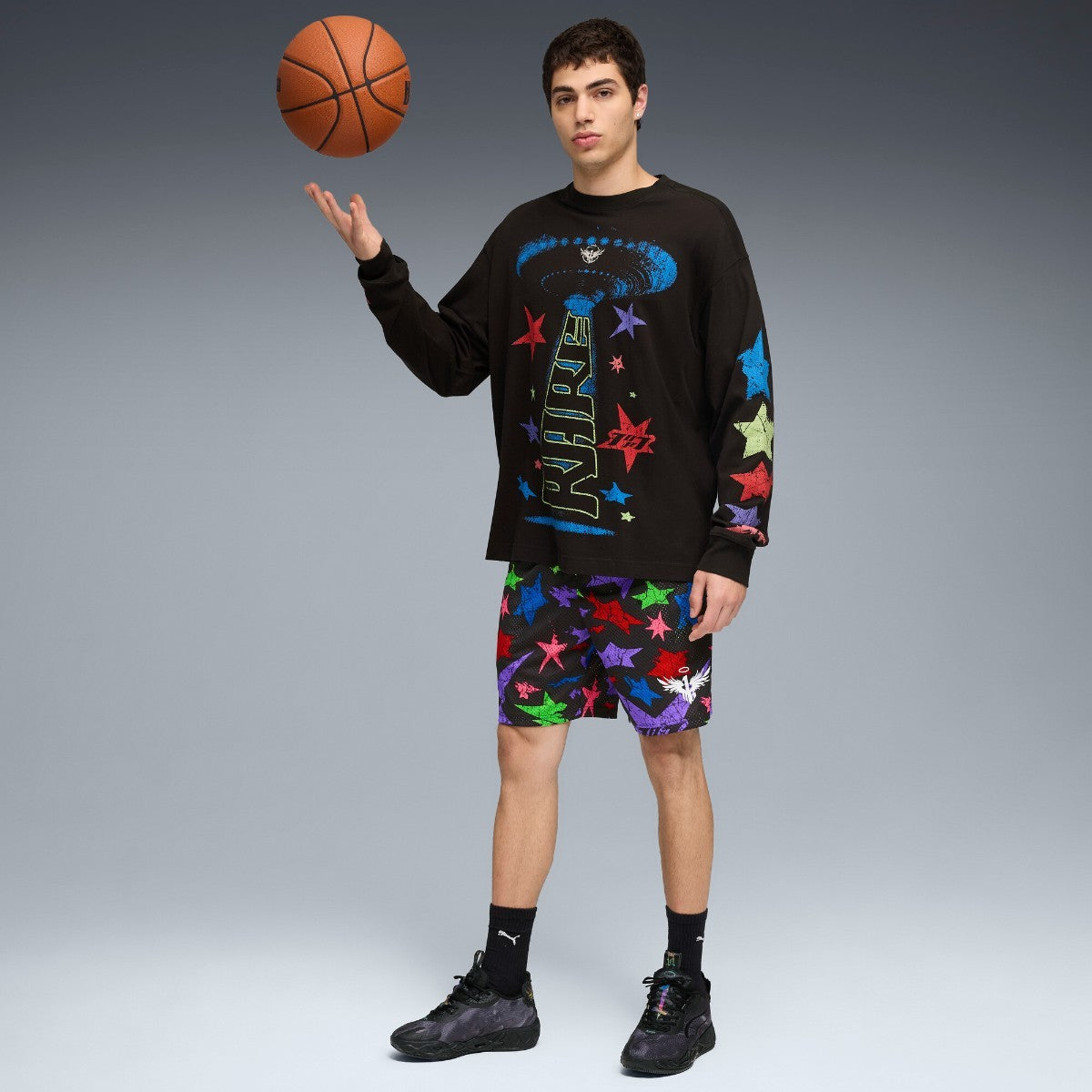 PUMA LAMELO STAR VISION LS TEE プーマ ラメロ スター ビジョン ロングスリーブ Tシャツ 632439【メンズ Tシャツ 長袖 オーバーサイズ サステナブル 25FW】