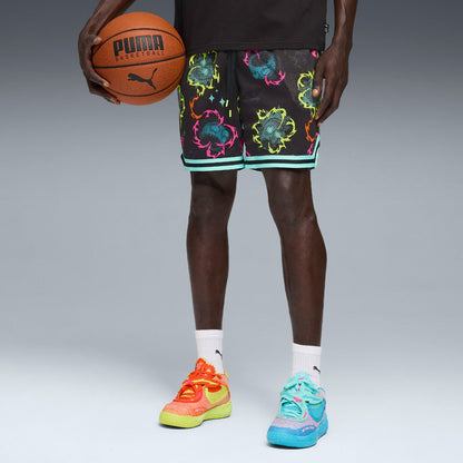 PUMA HOOPS x RICK AND MORTY AOP 5.5-INCH SHORTS プーマ HOOPS x リック アンド モーティー AOP 5.5インチ ショーツ 633096【メンズ ショーツ 総柄 コラボ 25FW】