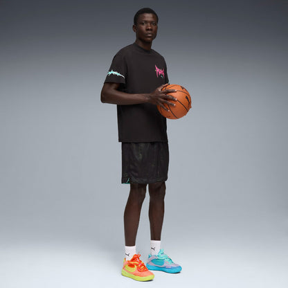 PUMA HOOPS x RICK AND MORTY AOP 5.5-INCH SHORTS プーマ HOOPS x リック アンド モーティー AOP 5.5インチ ショーツ 633096【メンズ ショーツ 総柄 コラボ 25FW】