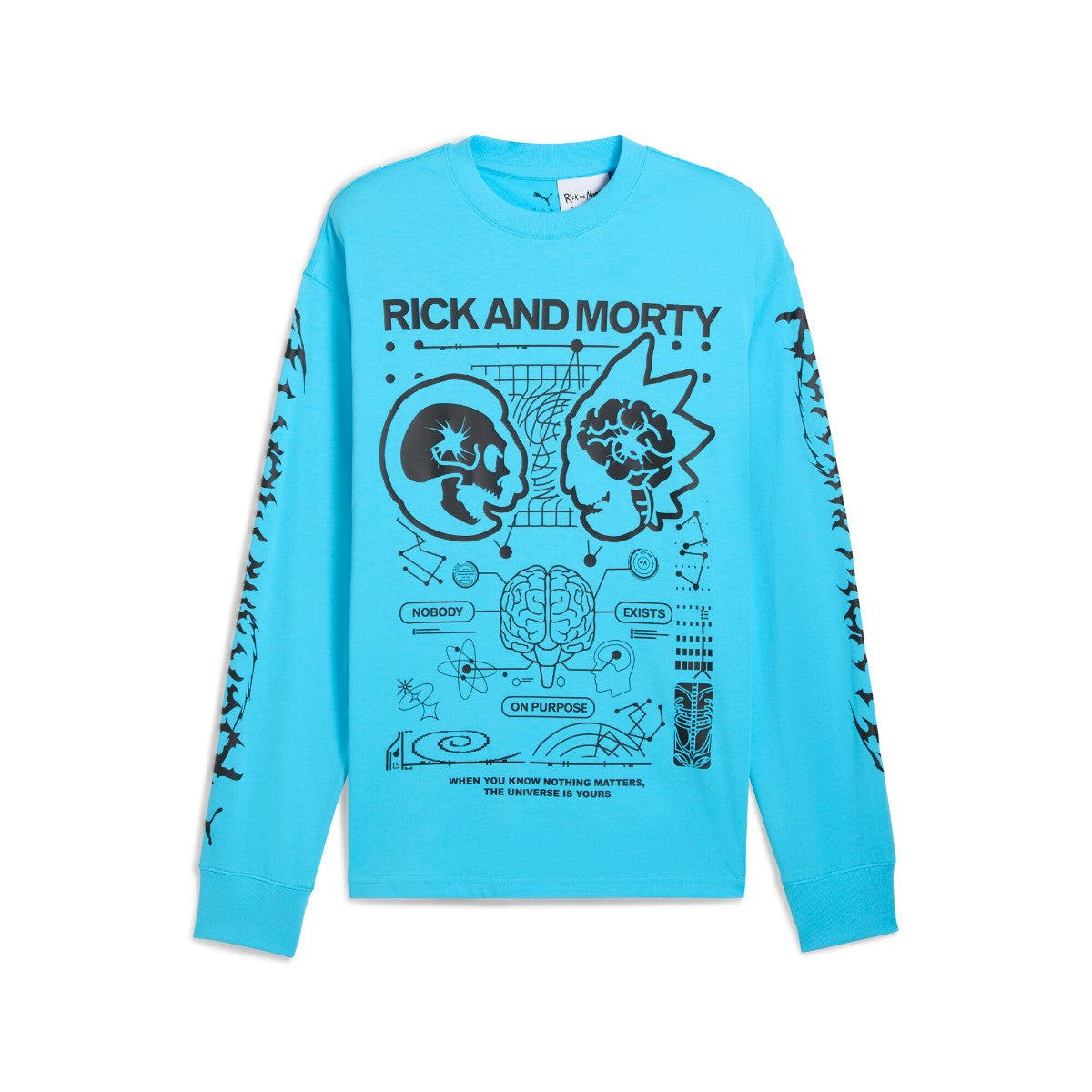 PUMA HOOPS x RICK AND MORTY LS TEE プーマ Hoops x リック アンド モーティー 長袖 Tシャツ 633099【メンズ Tシャツ 長袖 コラボ 25FW】