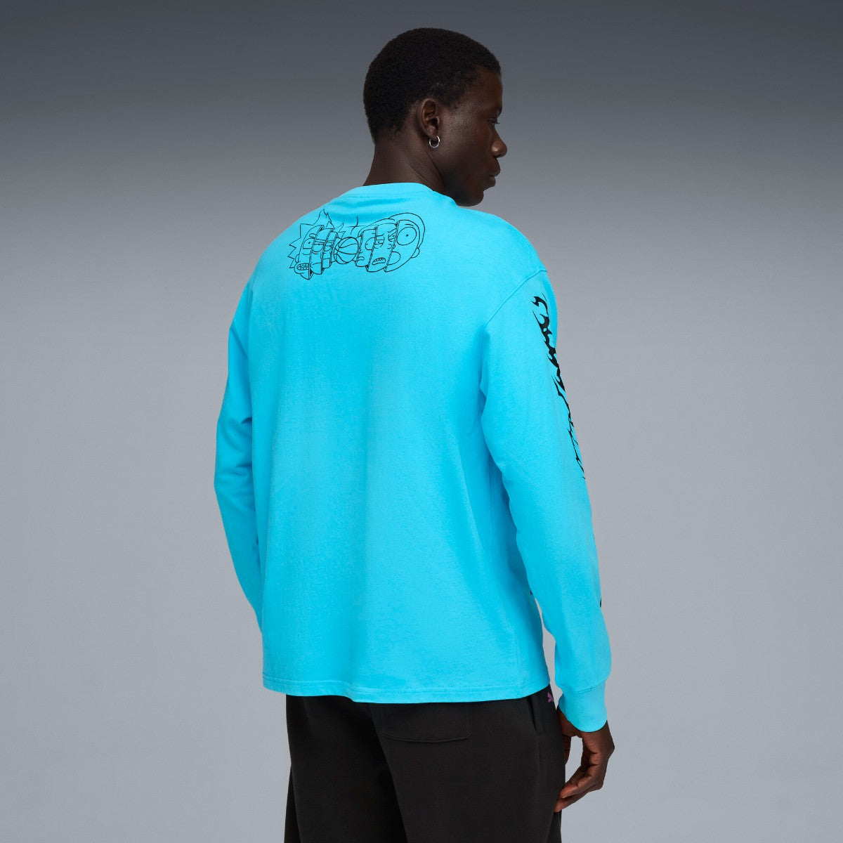 PUMA HOOPS x RICK AND MORTY LS TEE プーマ Hoops x リック アンド モーティー 長袖 Tシャツ 633099【メンズ Tシャツ 長袖 コラボ 25FW】