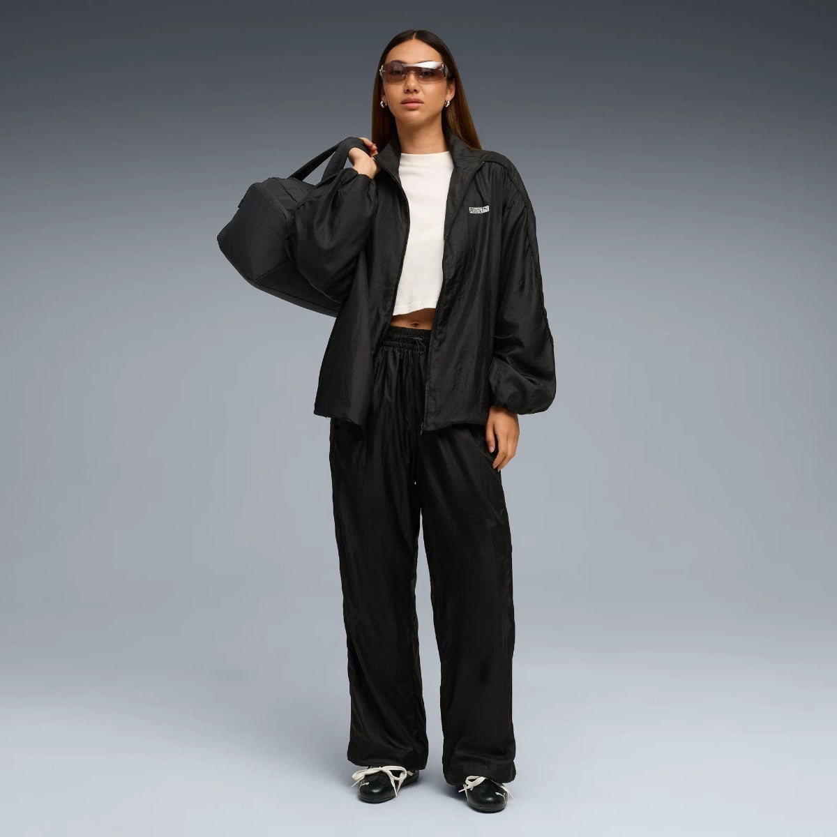 PUMA PUMA x ROSE T7 OVERSIZED TRACK JACKET WV プーマ プーマ x ロゼ T7 オーバーサイズド トラック ジャケット WV 633793【レディース トラックジャケット ジャージ リラックスフィット セットアップ可 コラボ 25FW】