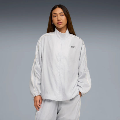 PUMA PUMA x ROSE T7 OVERSIZED TRACK JACKET WV プーマ プーマ x ロゼ T7 オーバーサイズド トラック ジャケット WV 633793【レディース トラックジャケット ジャージ リラックスフィット セットアップ可 コラボ 25FW】