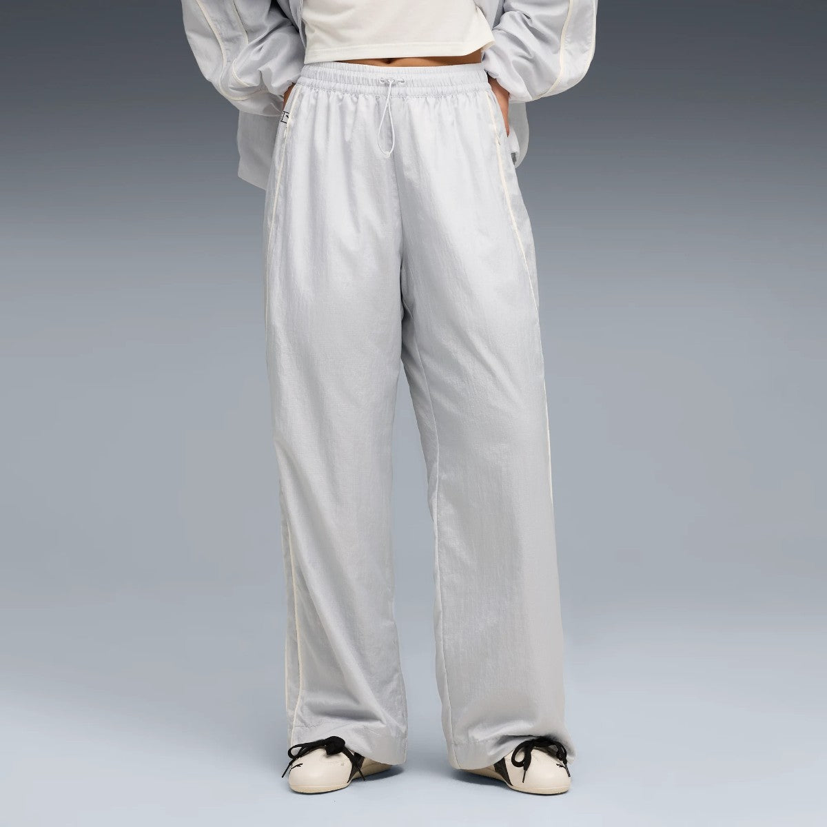 PUMA PUMA x ROSE T7 RELAXED TRACK PANTS WV プーマ プーマ x ロゼ T7 リラックスド トラック パンツ WV 633796【レディース パンツ ボトムス オーバーサイズ ジャージ セットアップ可 コラボ 25FW】