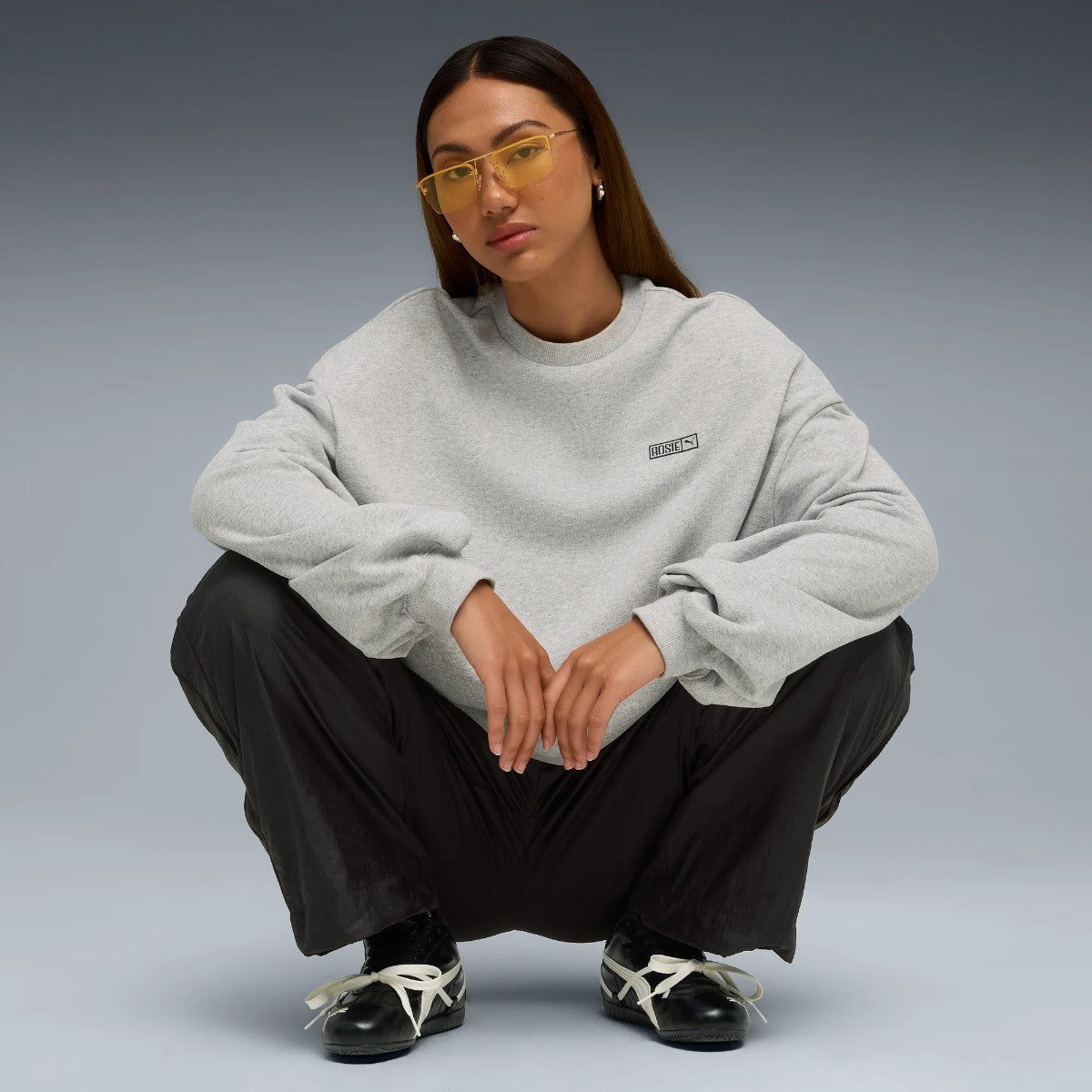 PUMA PUMA x ROSE OVERSIZED CREW TR プーマ プーマ x ロゼ オーバーサイズド クルー TR 633803【レディース トップス クルーネック コラボ 25FW】