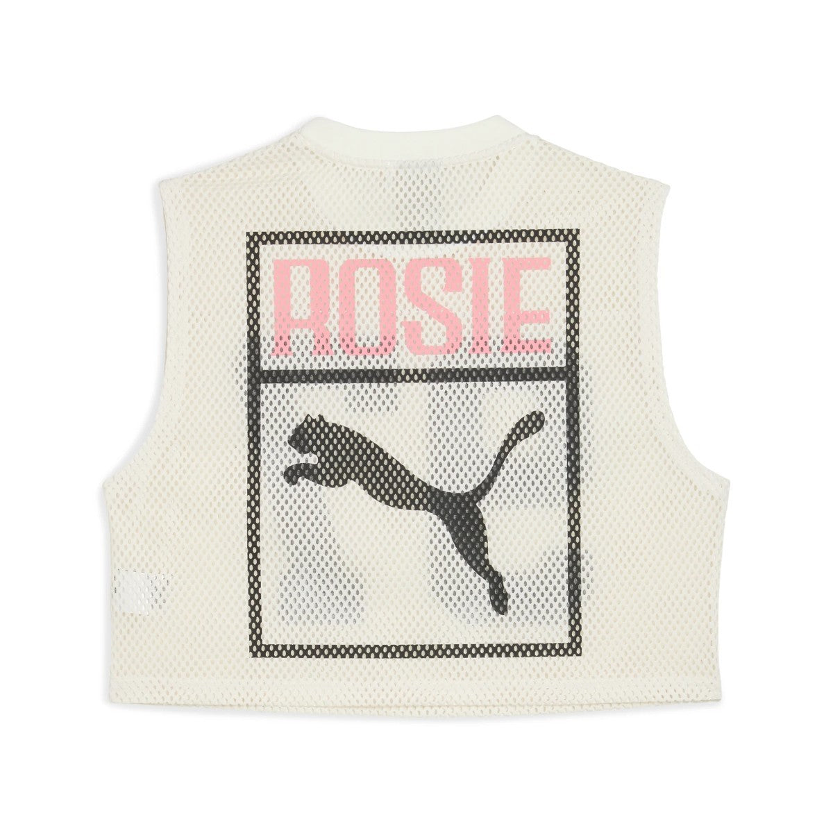 PUMA PUMA x ROSE RELAXED MESH TOP プーマ プーマ x ロゼ リラックスド メッシュ トップ 633804【レディース トップス メッシュ レイヤード ナンバリング コラボ 25FW】
