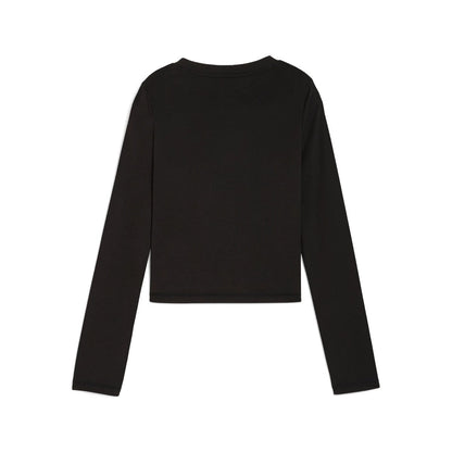 PUMA PUMA x ROSE SLIM LONGSLEEVE TEE プーマ プーマ x ロゼ スリム ロングスリーブ Tシャツ 633805【レディース Tシャツ 長袖 ロゴ コラボ 25FW】