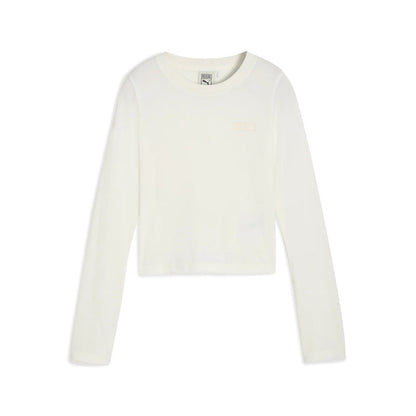 PUMA PUMA x ROSE SLIM LONGSLEEVE TEE プーマ プーマ x ロゼ スリム ロングスリーブ Tシャツ 633805【レディース Tシャツ 長袖 ロゴ コラボ 25FW】