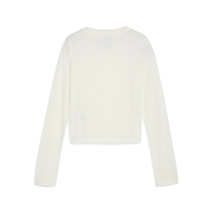PUMA PUMA x ROSE SLIM LONGSLEEVE TEE プーマ プーマ x ロゼ スリム ロングスリーブ Tシャツ 633805【レディース Tシャツ 長袖 ロゴ コラボ 25FW】