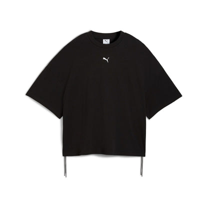PUMA DARE TO OVERSIZED RUCHED TEE プーマ DARE TO オーバーサイズド ルーシュド Tシャツ 633968【レディース クルーネックTシャツ 半袖 オーバーサイズ カジュアル ジャージー素材 25FW】