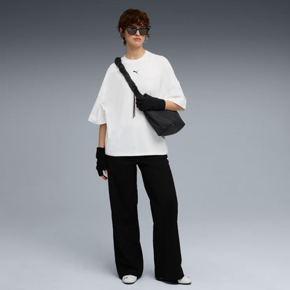 PUMA DARE TO OVERSIZED RUCHED TEE プーマ DARE TO オーバーサイズド ルーシュド Tシャツ 633968【レディース クルーネックTシャツ 半袖 オーバーサイズ カジュアル ジャージー素材 25FW】