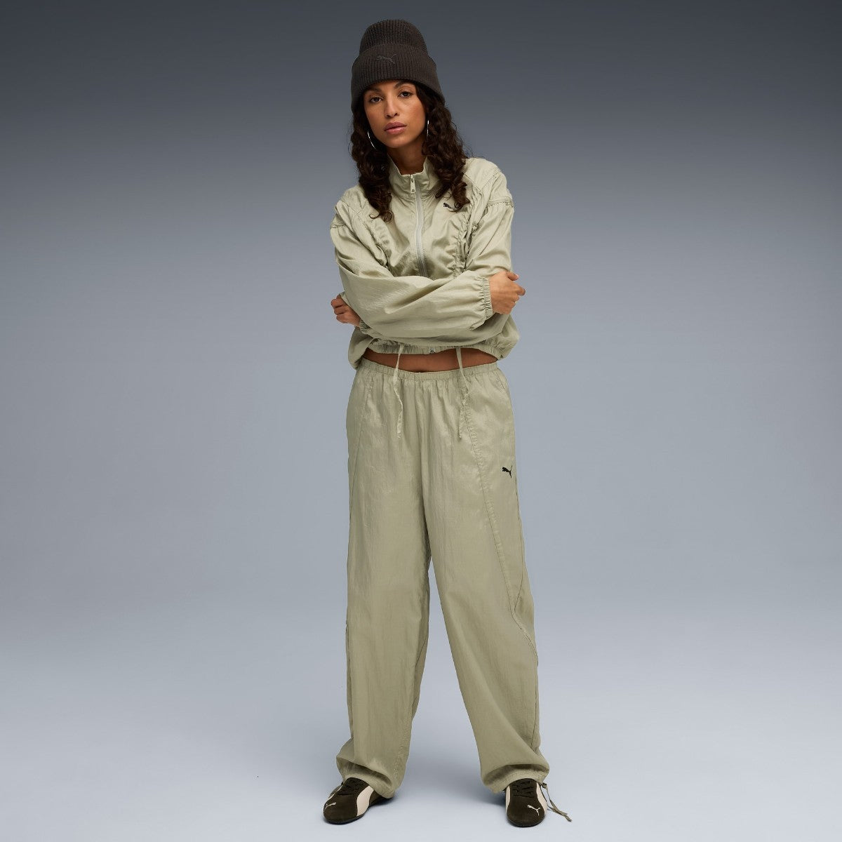 PUMA DARE TO OVERSIZED WOVEN JACKET プーマ DARE TO オーバーサイズド ウーブン ジャケット 633971【レディース アウター ジャケット オーバーサイズ リラックス リップストップ リサイクル素材 25FW】