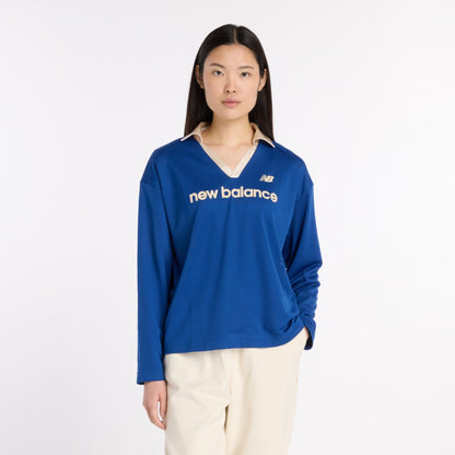New Balance Mesh Jersey Long Sleeve ニューバランス メッシュ ジャージー ロングスリーブ WT53530【レディース 長袖Tシャツ スポーツウェア メッシュトップス レディース トレーニング 通気性 25FW】