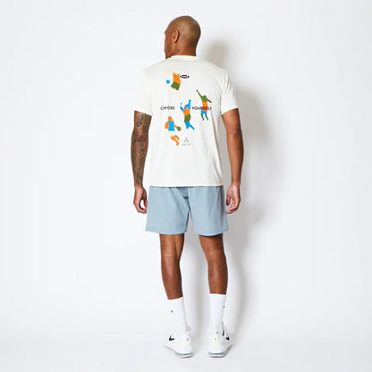 AKTR FREE MOTION SPORTS TEE アクター フリー モーション スポーツ Tシャツ 225-001005【メンズ 半袖Tシャツ スポーツウェア グラフィック 25FW】