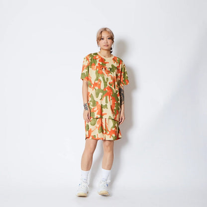 AKTR PLAY CAMO AKTR LOGO SPORTS TEE アクター プレイ カモ アクター ロゴ スポーツ Tシャツ 225-012005【メンズ トップス Tシャツ 半袖 カモフラージュ 総柄 25FW】