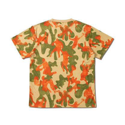AKTR PLAY CAMO AKTR LOGO SPORTS TEE アクター プレイ カモ アクター ロゴ スポーツ Tシャツ 225-012005【メンズ トップス Tシャツ 半袖 カモフラージュ 総柄 25FW】
