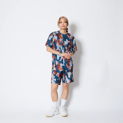 AKTR PLAY CAMO AKTR LOGO SPORTS TEE アクター プレイ カモ アクター ロゴ スポーツ Tシャツ 225-012005【メンズ トップス Tシャツ 半袖 カモフラージュ 総柄 25FW】
