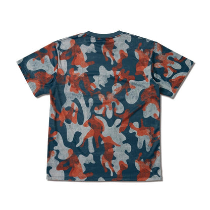 AKTR PLAY CAMO AKTR LOGO SPORTS TEE アクター プレイ カモ アクター ロゴ スポーツ Tシャツ 225-012005【メンズ トップス Tシャツ 半袖 カモフラージュ 総柄 25FW】
