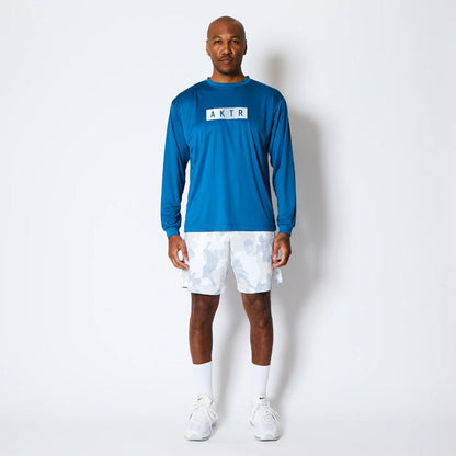 AKTR FADE BOX LOGO L/S SPORTS TEE アクター フェード ボックス ロゴ ロングスリーブ スポーツ Tシャツ 225-020005【メンズ Tシャツ グラデーション 長袖 トレーニング 25FW】