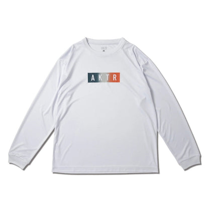 AKTR FADE BOX LOGO L/S SPORTS TEE アクター フェード ボックス ロゴ ロングスリーブ スポーツ Tシャツ 225-020005【メンズ Tシャツ グラデーション 長袖 トレーニング 25FW】