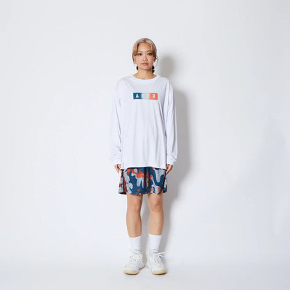 AKTR FADE BOX LOGO L/S SPORTS TEE アクター フェード ボックス ロゴ ロングスリーブ スポーツ Tシャツ 225-020005【メンズ Tシャツ グラデーション 長袖 トレーニング 25FW】
