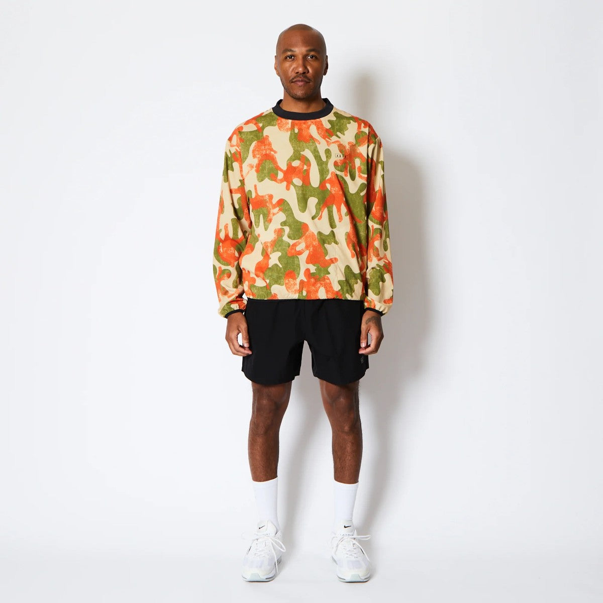 AKTR PLAY CAMO PULLOVER SHTG SHIRTS アクター プレイ カモ プルオーバー シューティング シャツ 225-021010【メンズ 長袖 シャツ カットソー カモフラージュ バスケットボール 吸汗速乾 25FW】