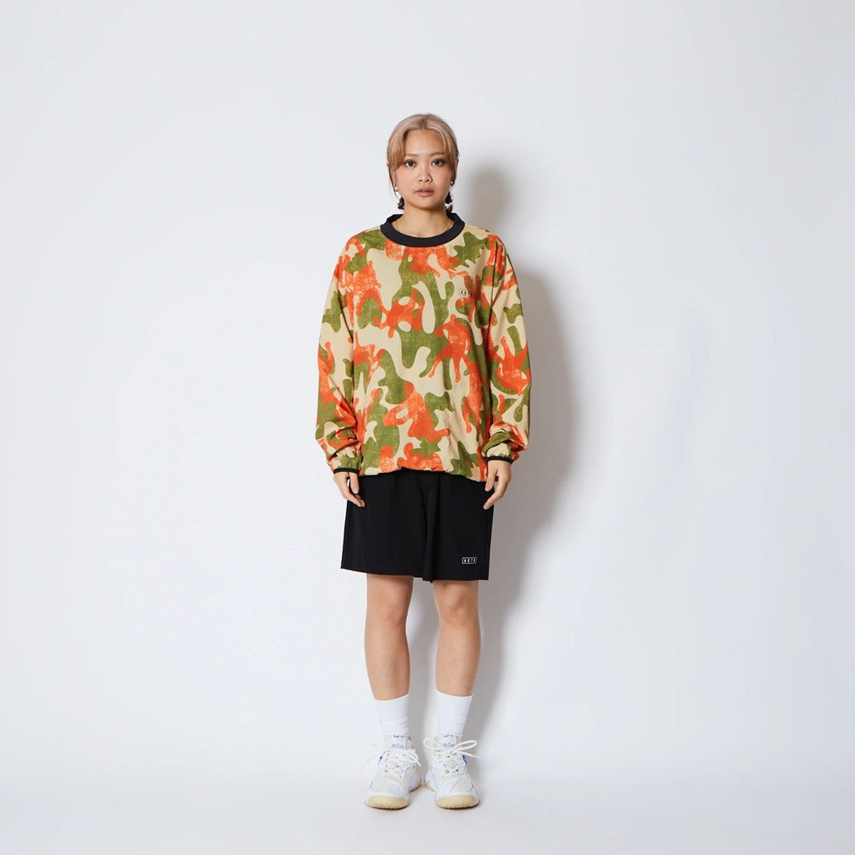 AKTR PLAY CAMO PULLOVER SHTG SHIRTS アクター プレイ カモ プルオーバー シューティング シャツ 225-021010【メンズ 長袖 シャツ カットソー カモフラージュ バスケットボール 吸汗速乾 25FW】