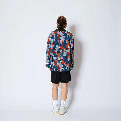 AKTR PLAY CAMO PULLOVER SHTG SHIRTS アクター プレイ カモ プルオーバー シューティング シャツ 225-021010【メンズ 長袖 シャツ カットソー カモフラージュ バスケットボール 吸汗速乾 25FW】