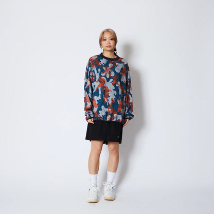 AKTR PLAY CAMO PULLOVER SHTG SHIRTS アクター プレイ カモ プルオーバー シューティング シャツ 225-021010【メンズ 長袖 シャツ カットソー カモフラージュ バスケットボール 吸汗速乾 25FW】
