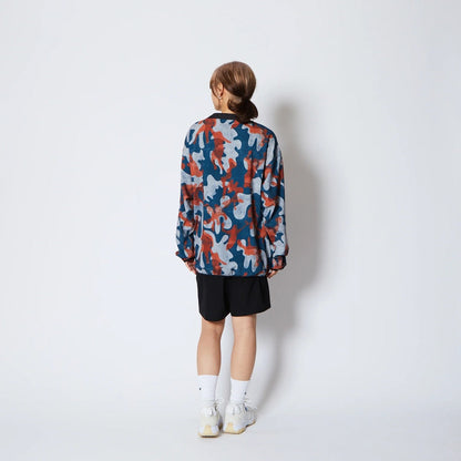 AKTR PLAY CAMO PULLOVER SHTG SHIRTS アクター プレイ カモ プルオーバー シューティング シャツ 225-021010【メンズ 長袖 シャツ カットソー カモフラージュ バスケットボール 吸汗速乾 25FW】