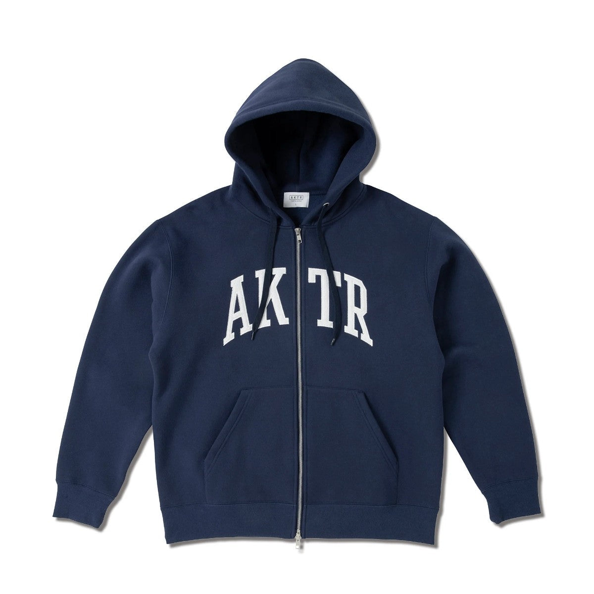 AKTR COLLEGE LOGO SWEAT ZIP HOODIE アクター カレッジ ロゴ スウェット ジップ フーディ 225-024010【メンズ ジップパーカー スウェット カレッジロゴ 裏起毛 25FW】
