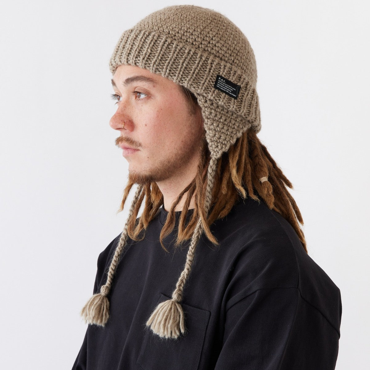 FAT EAROVER エフエイティー イヤーオーバー F32520-CP18【メンズ ニットキャップ イヤーフラップ ハンドメイド 防寒 25FW】