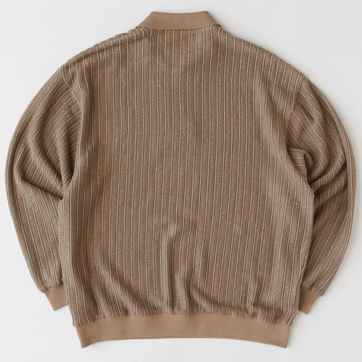 FAT RASCHELO エフエイティー ラッシェロ F32520-CT20【メンズ トップス ポロシャツ ハーフジップ ラッセル編み ストライプ 25FW】