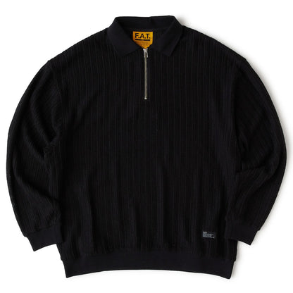 FAT RASCHELO エフエイティー ラッシェロ F32520-CT20【メンズ トップス ポロシャツ ハーフジップ ラッセル編み ストライプ 25FW】