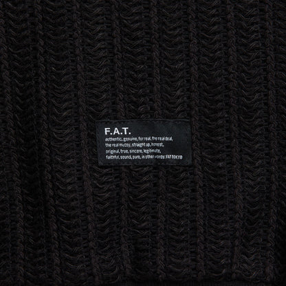 FAT RASCHELO エフエイティー ラッシェロ F32520-CT20【メンズ トップス ポロシャツ ハーフジップ ラッセル編み ストライプ 25FW】